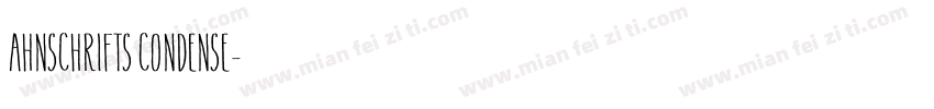 ahnschriftS Condense字体转换